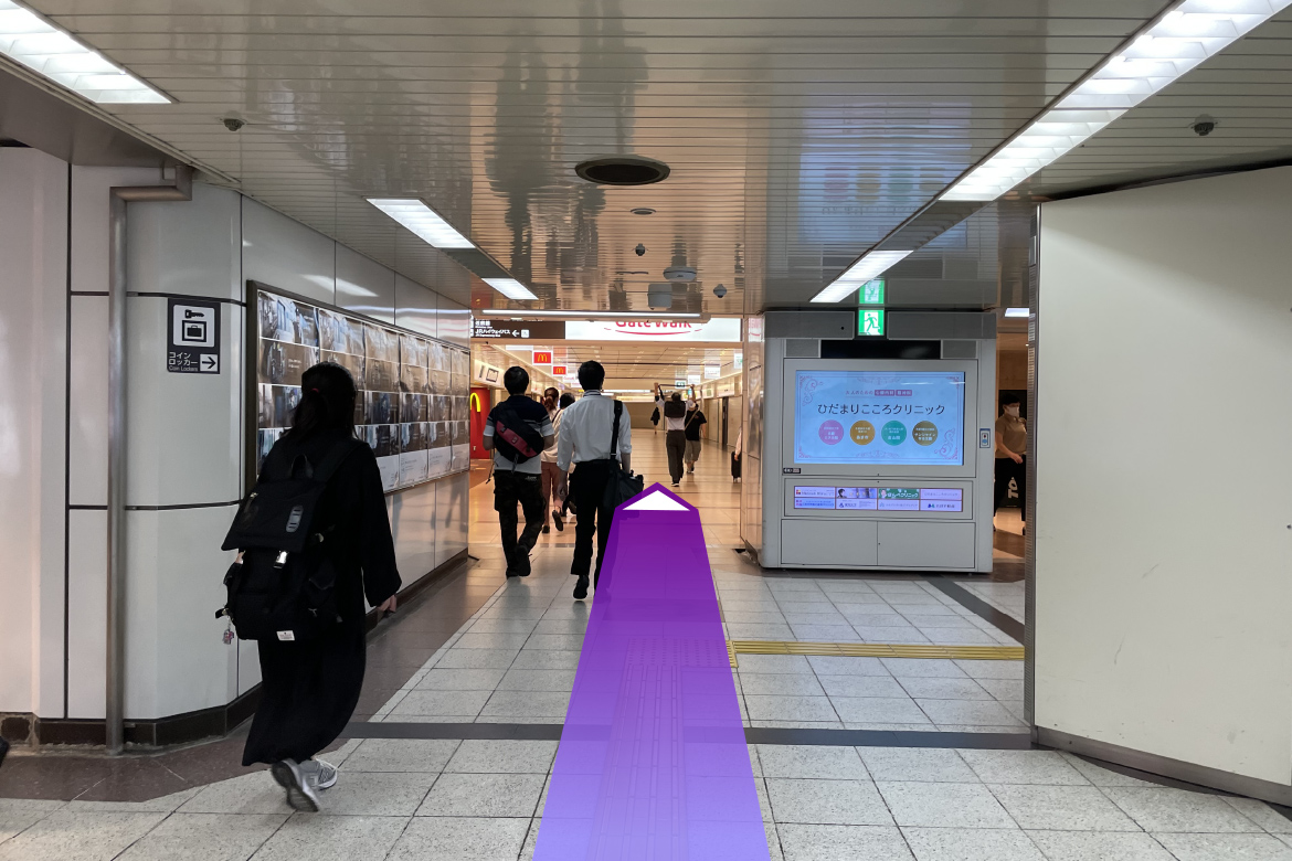 名鉄中央改札からのしょうぶ法律事務所,<br>名古屋事務所へのアクセス