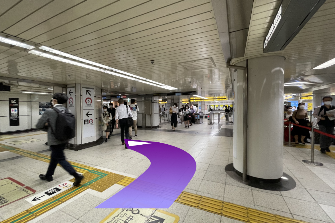 地下鉄西改札からのしょうぶ法律事務所,<br>名古屋事務所へのアクセス